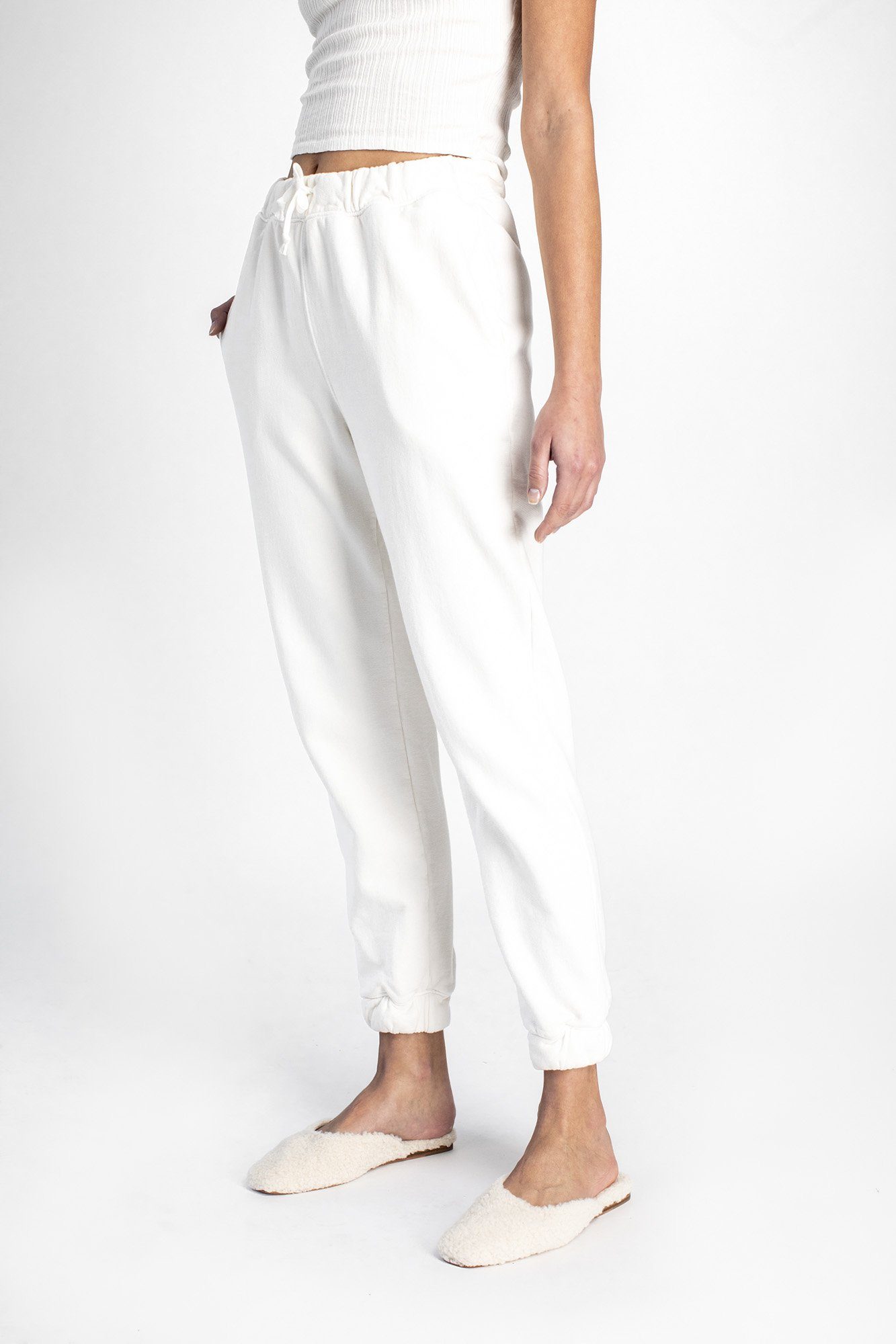 Whisper White Jogger Fleece