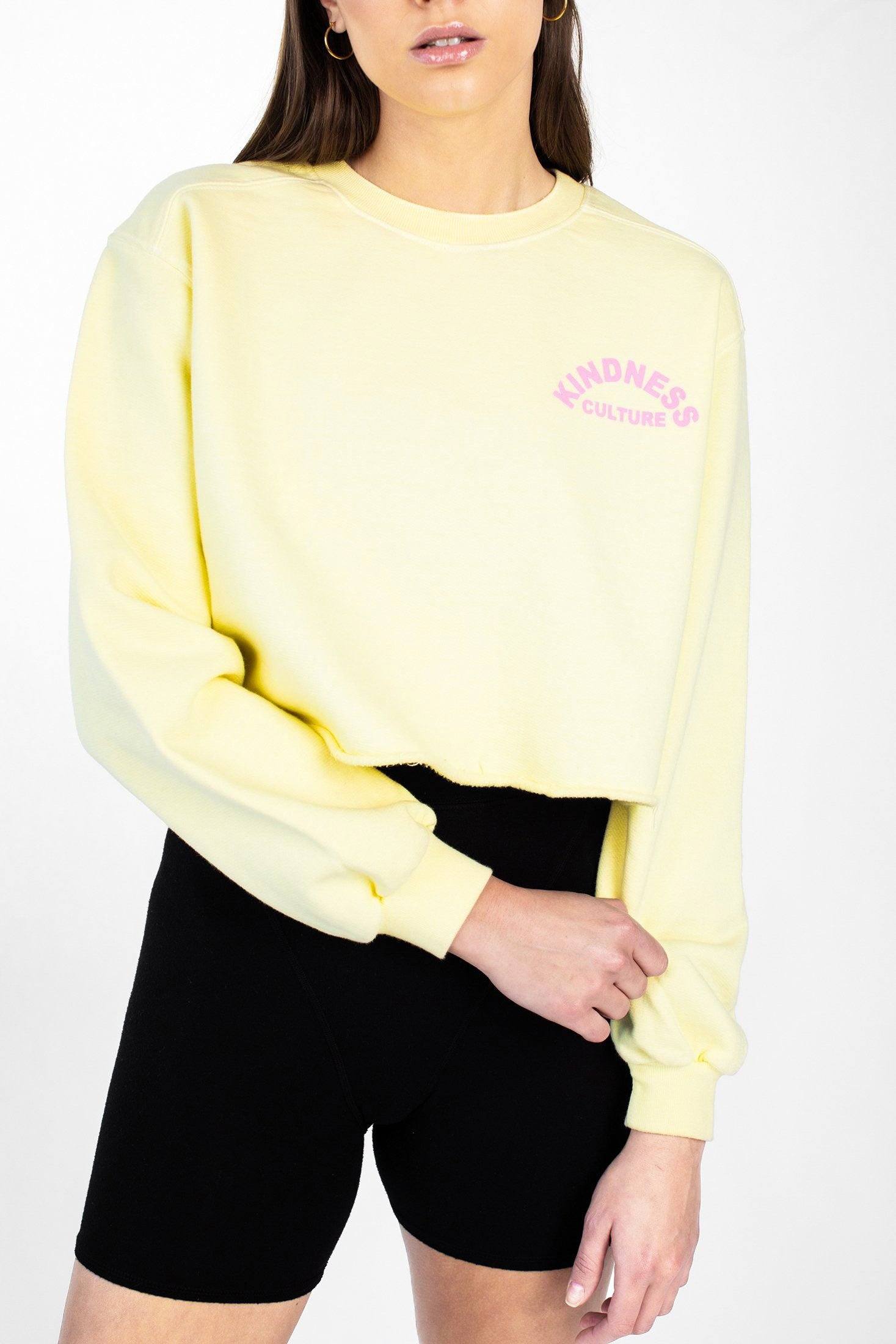 Kindness Culture Cropped Crew  Sweatshirt