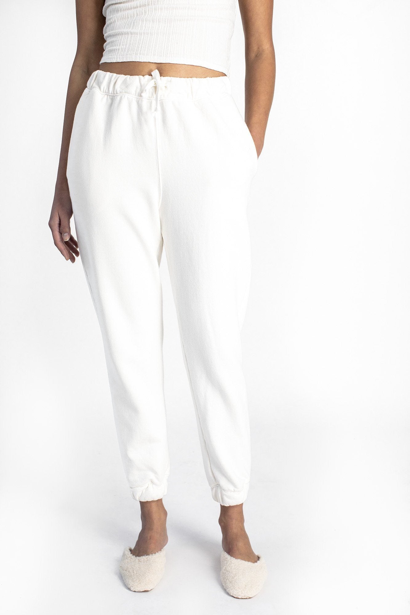 Whisper White Jogger Fleece