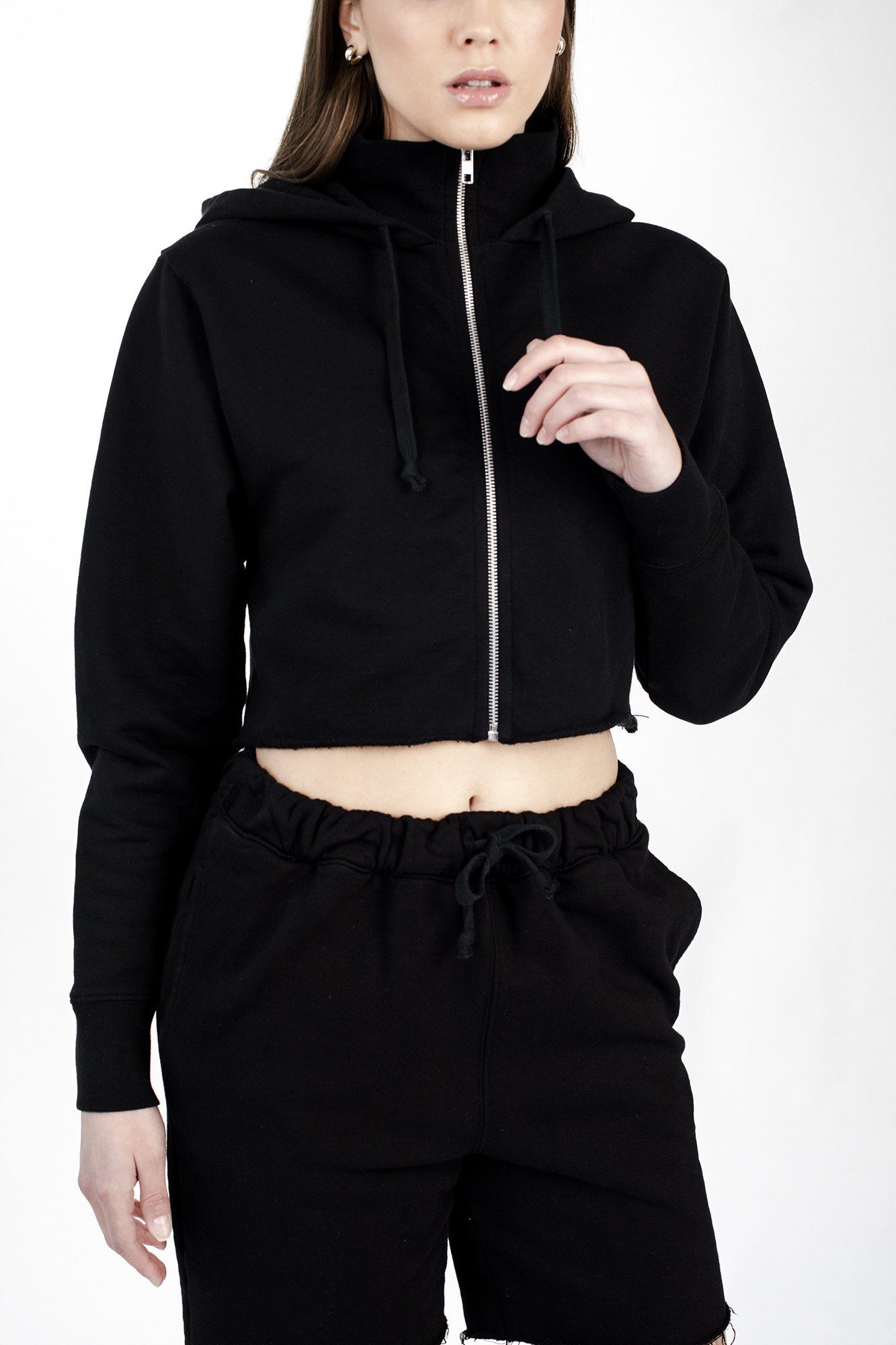 Black Zip Hoodie