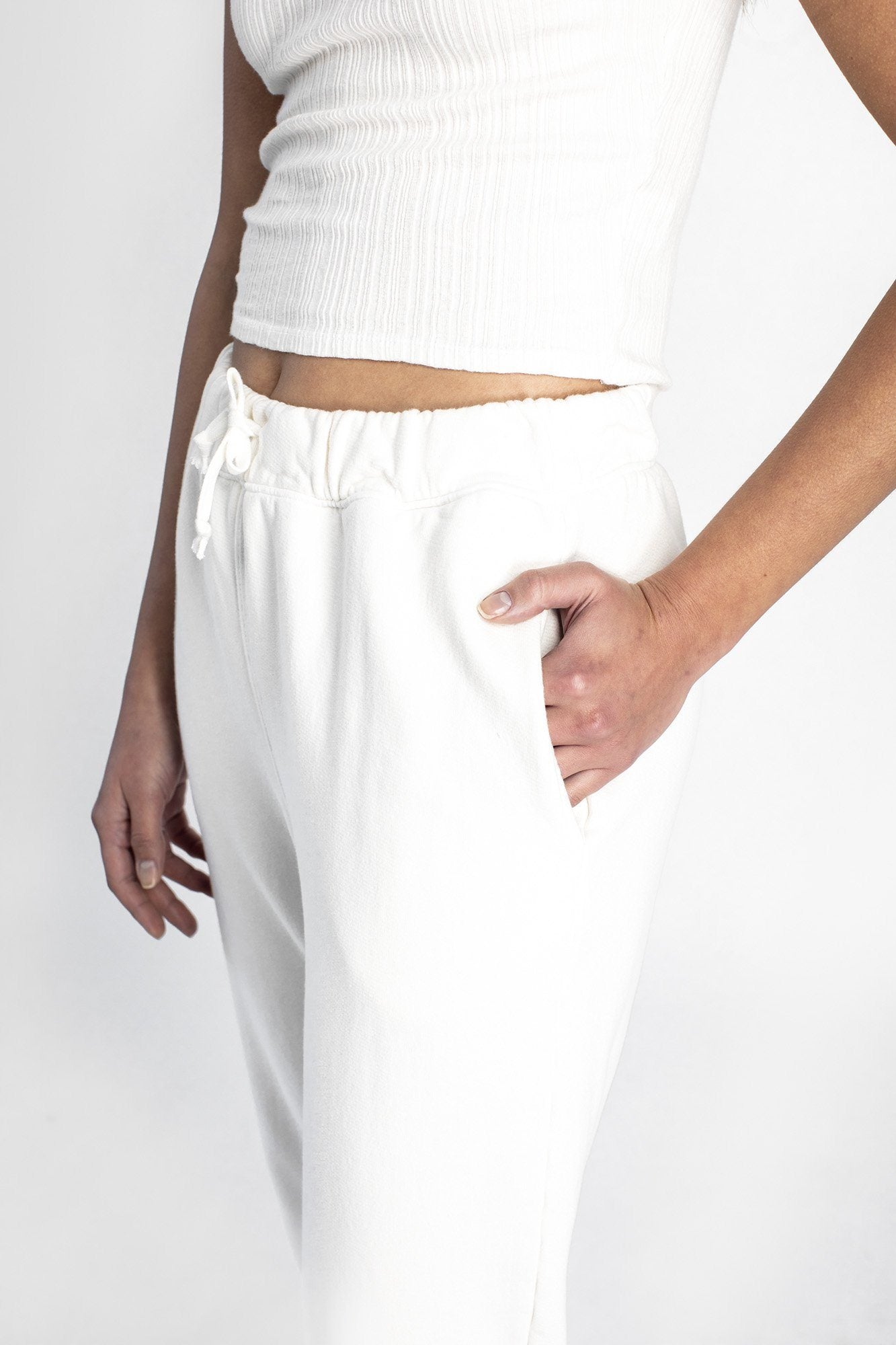 Whisper White Jogger Fleece