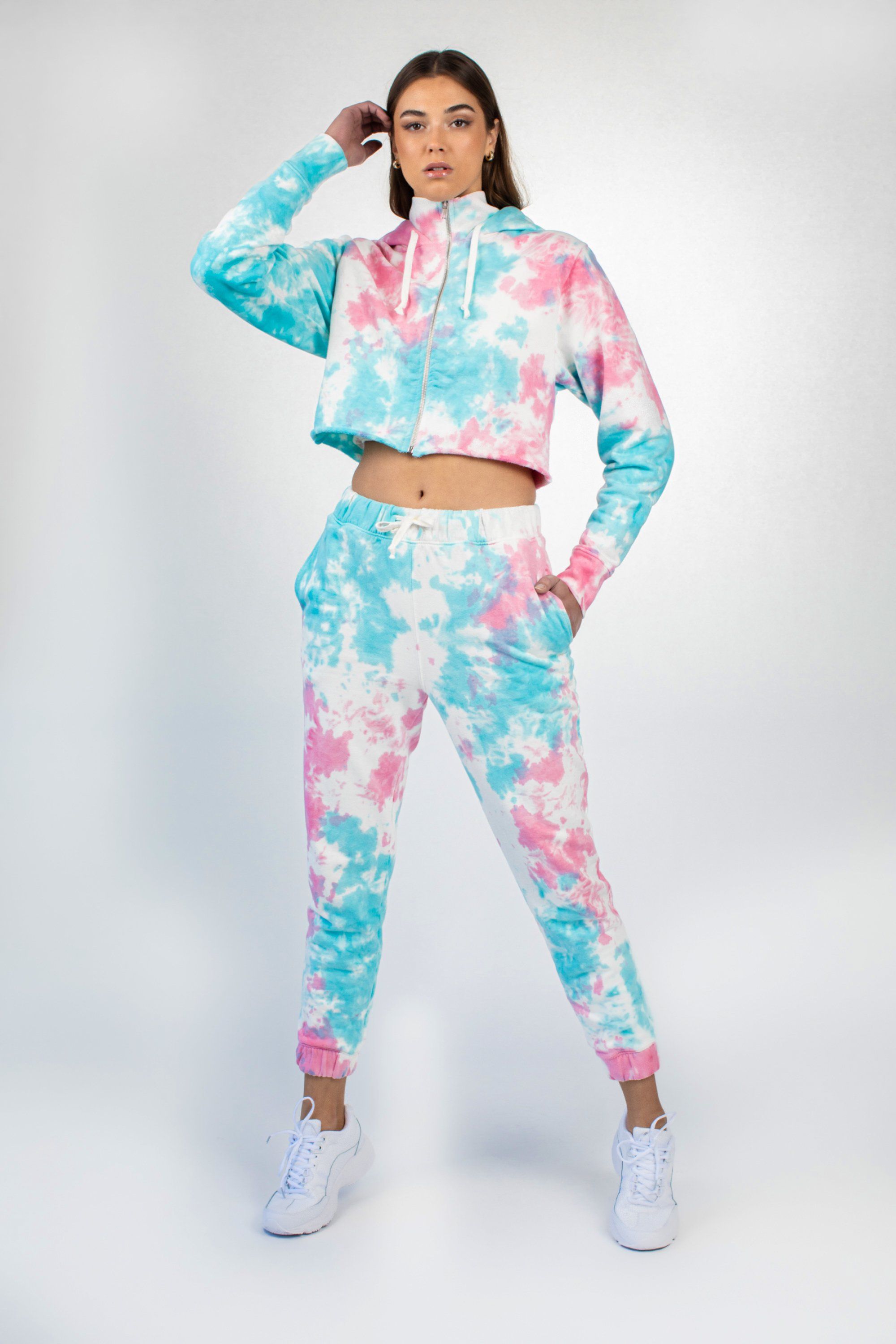Cotton Candy Tie Dye Jogger Fleece