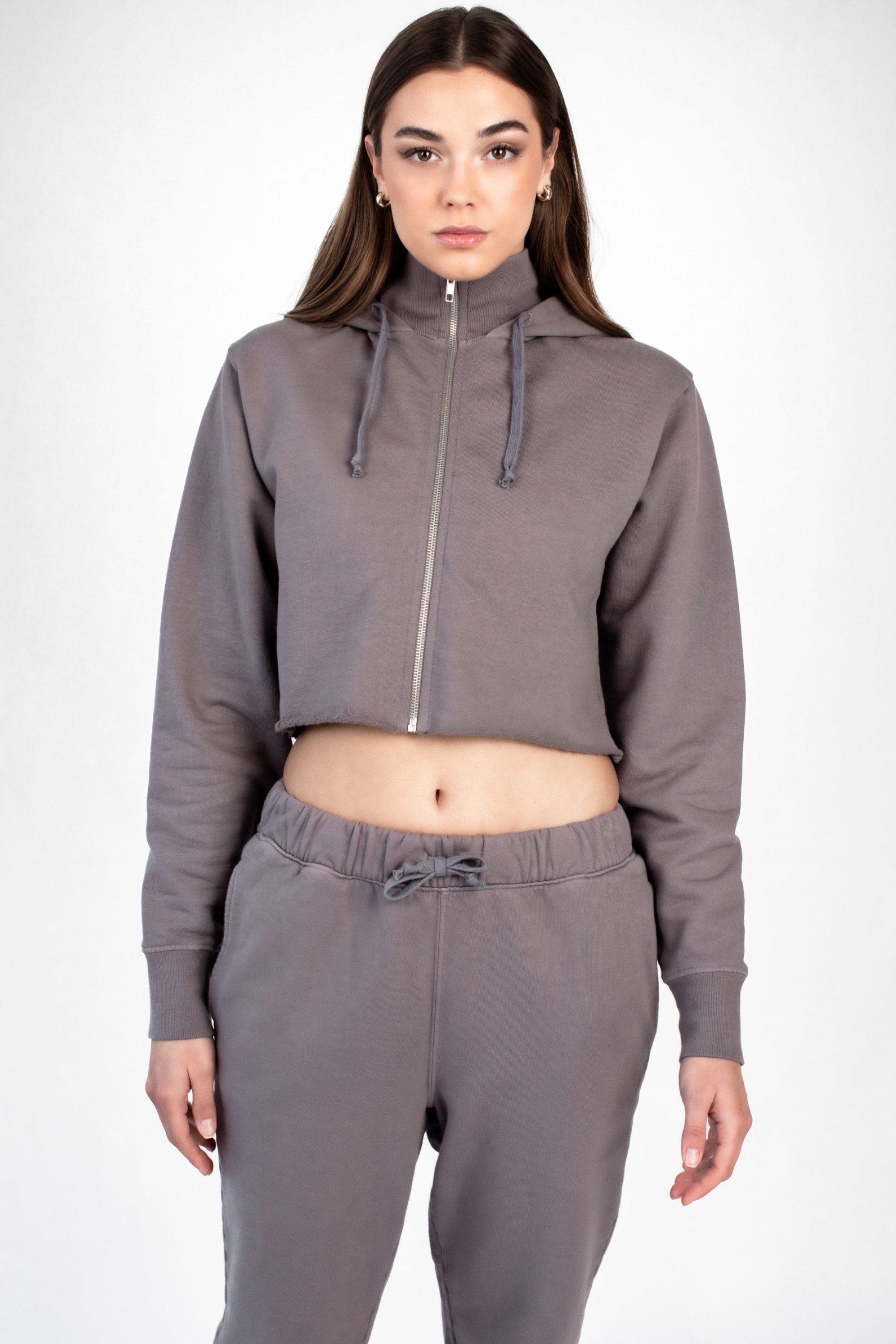 December Grey Zip Hoodie