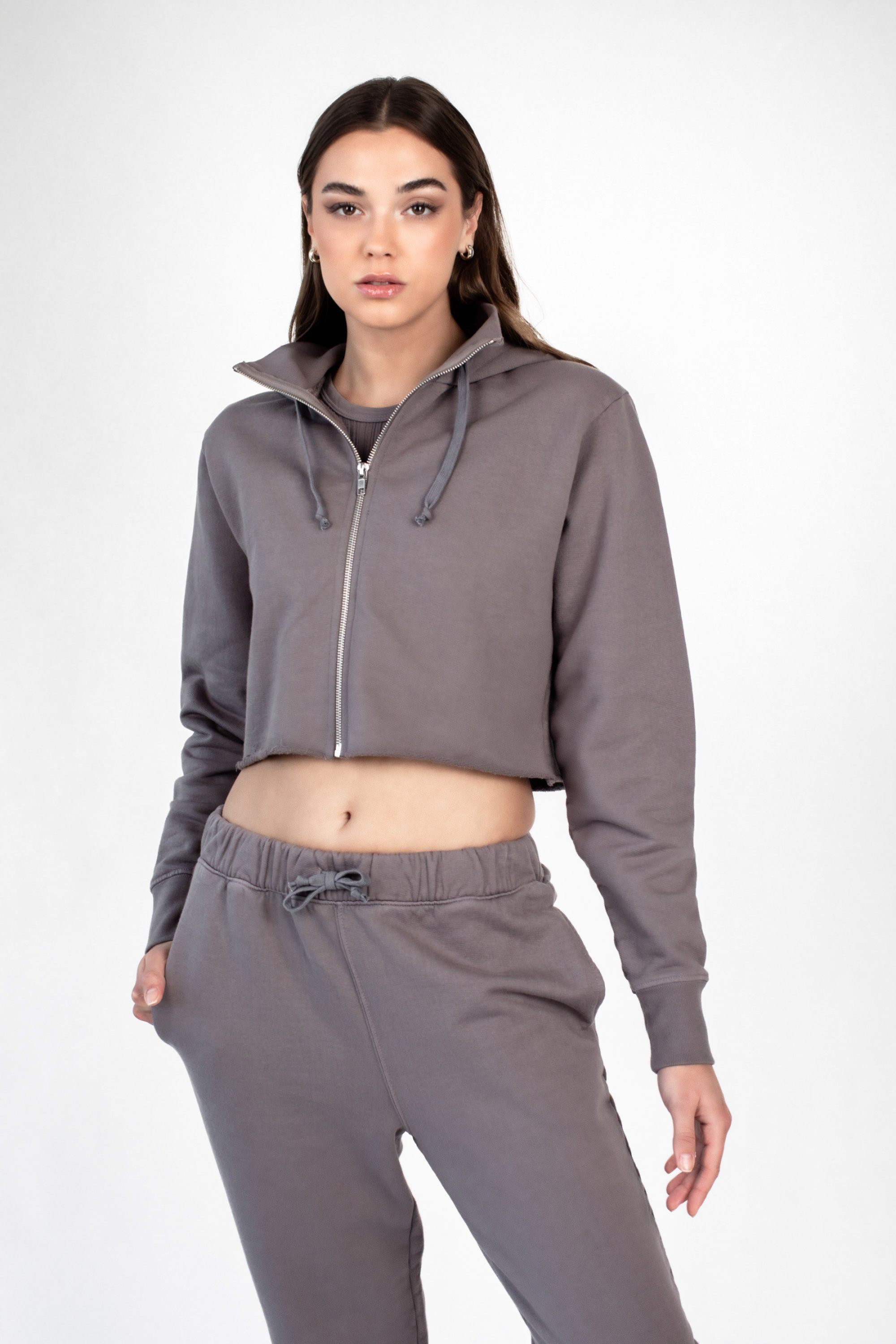 December Grey Zip Hoodie