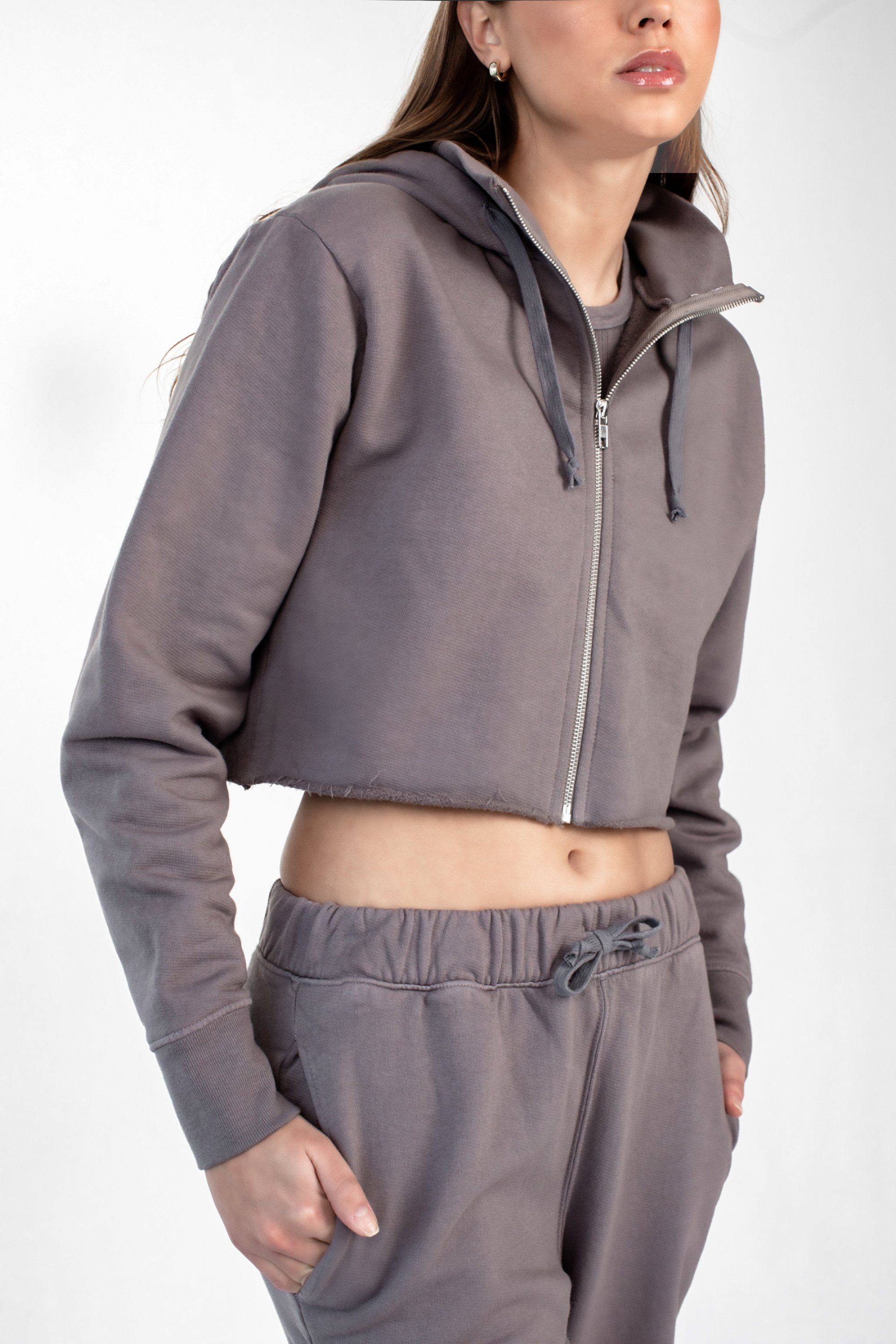 December Grey Zip Hoodie