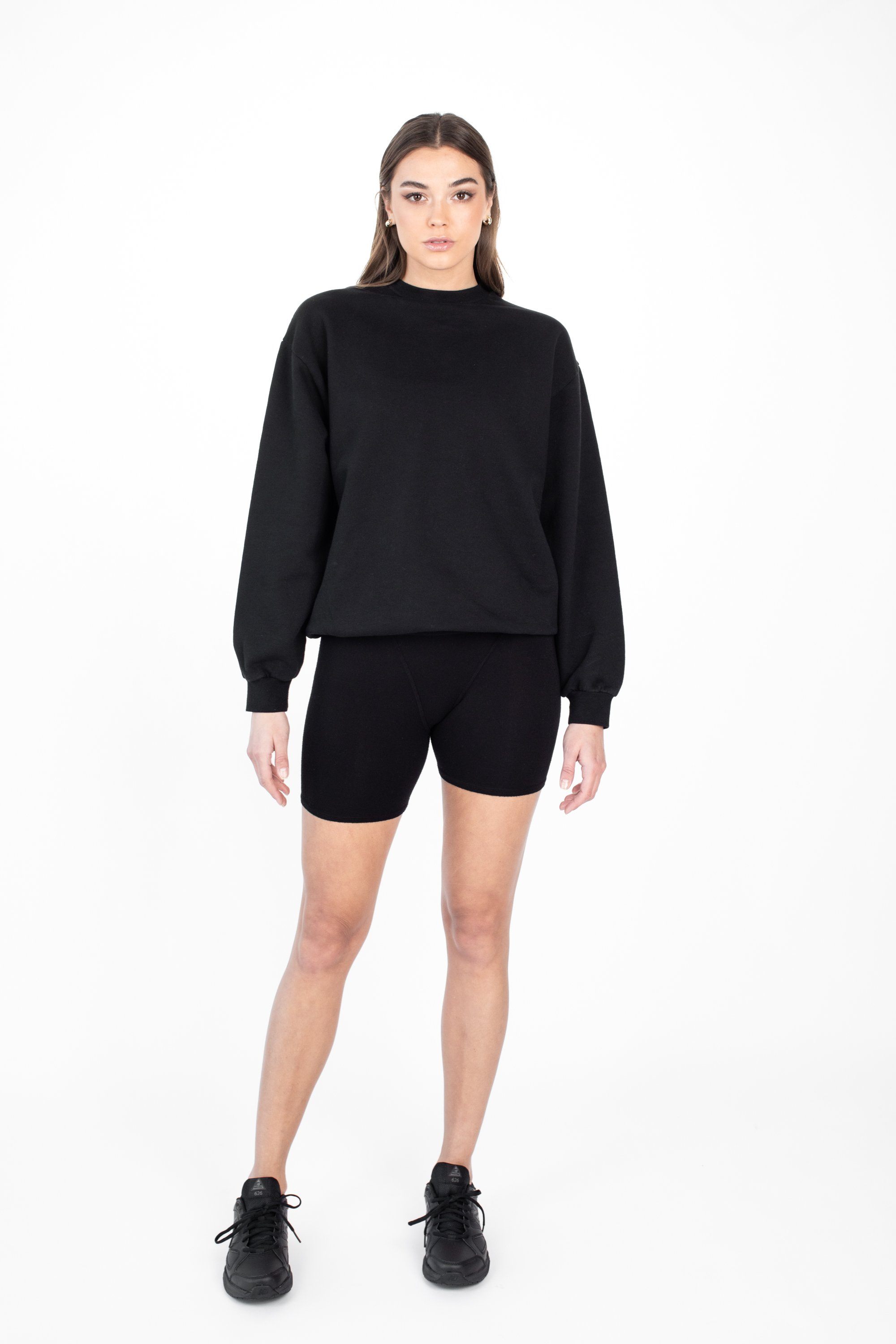 OVERSIZED CREW SWEATSHIRT - IT'S BEEN A LONG...- BLACK
