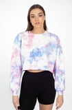 Load image into Gallery viewer, CROPPED CREW SWEATSHIRT - CLOUD DREAM TIE DYE