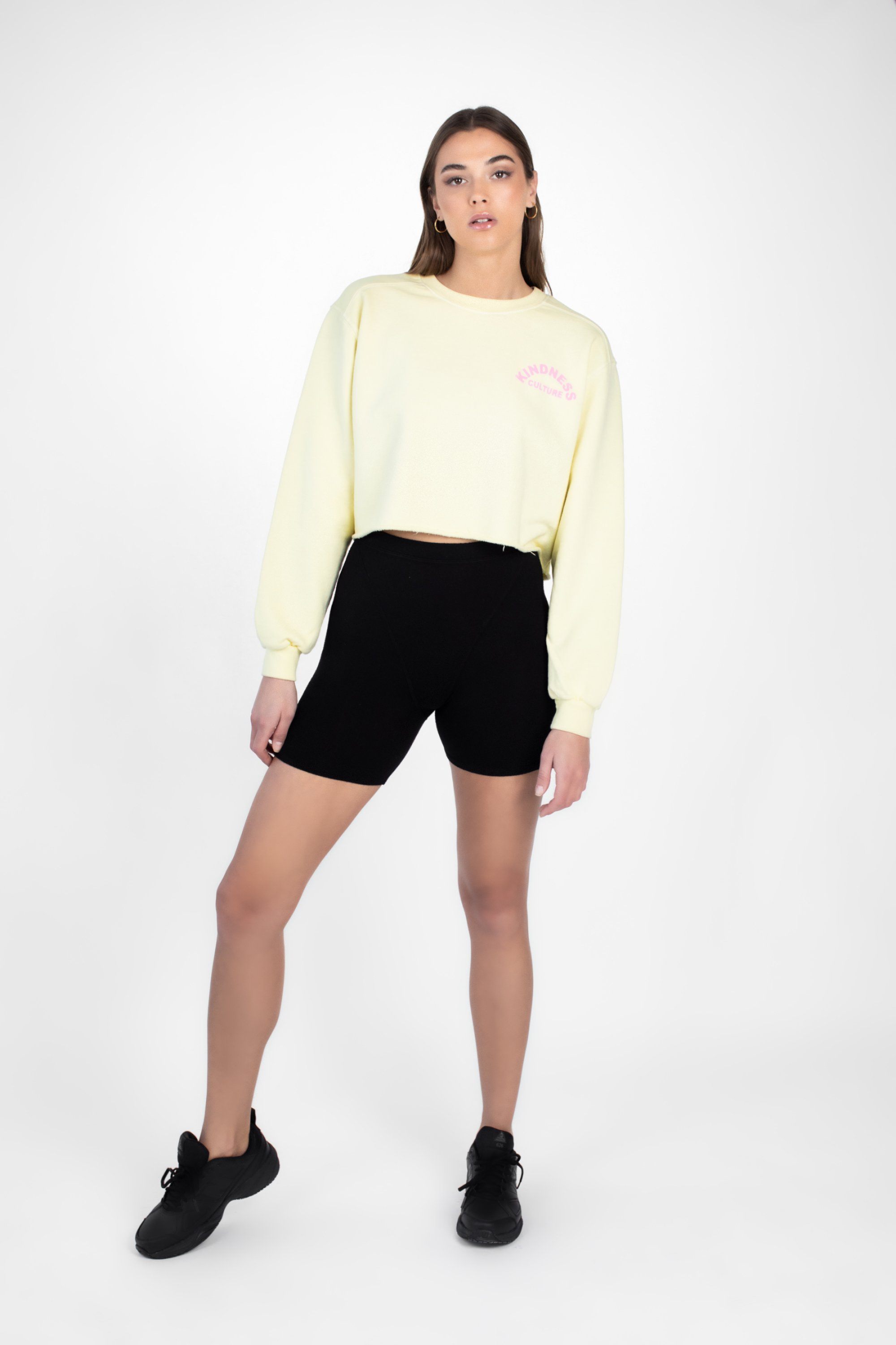 Kindness Culture Cropped Crew  Sweatshirt