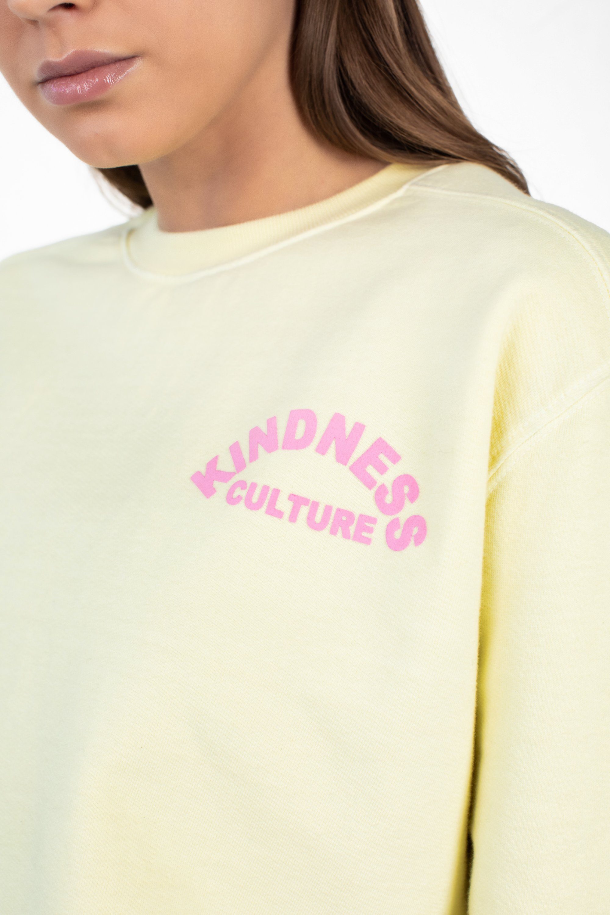 Kindness Culture Cropped Crew  Sweatshirt