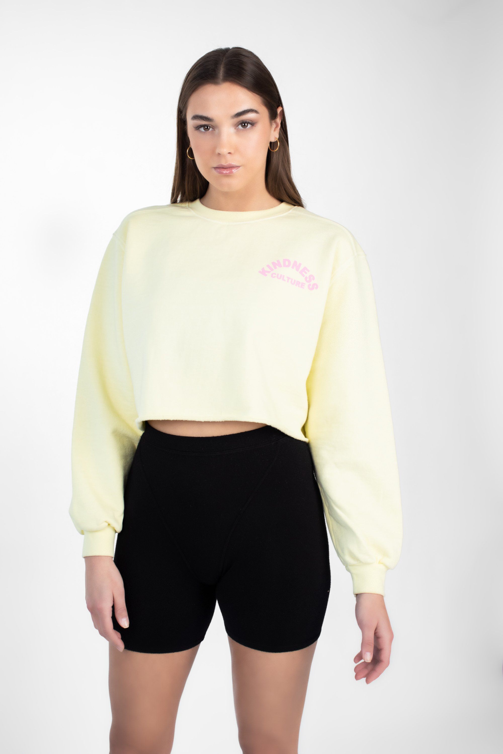 Kindness Culture Cropped Crew  Sweatshirt