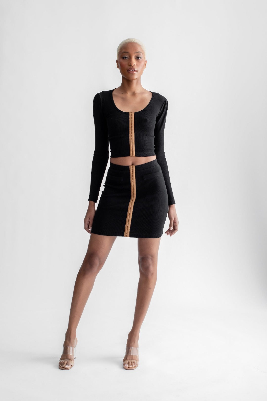 Hook & Eye Mini Skirt Black