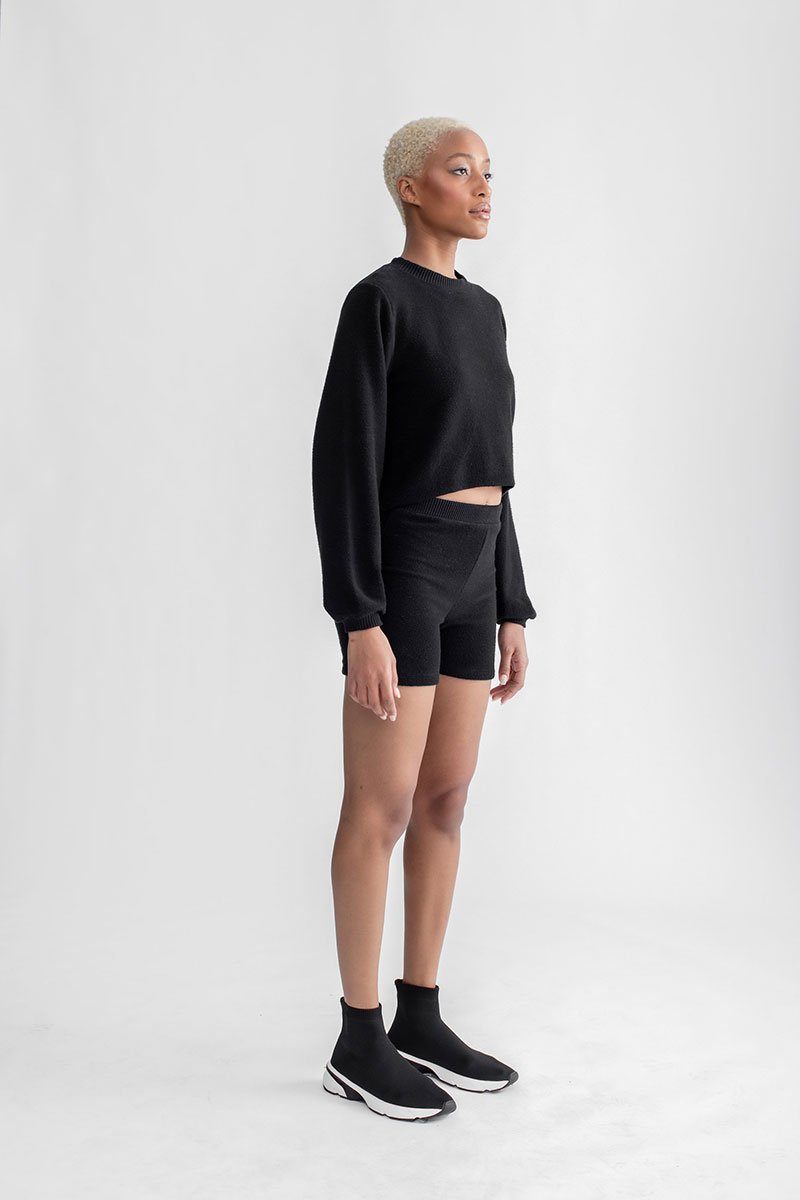 Cozy Long Sleeve Sweater Black