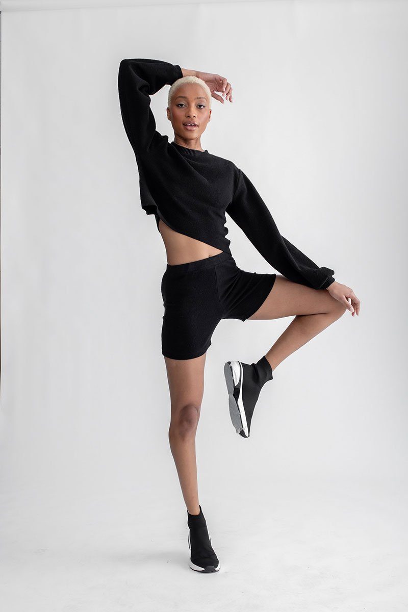 Cozy Long Sleeve Sweater Black