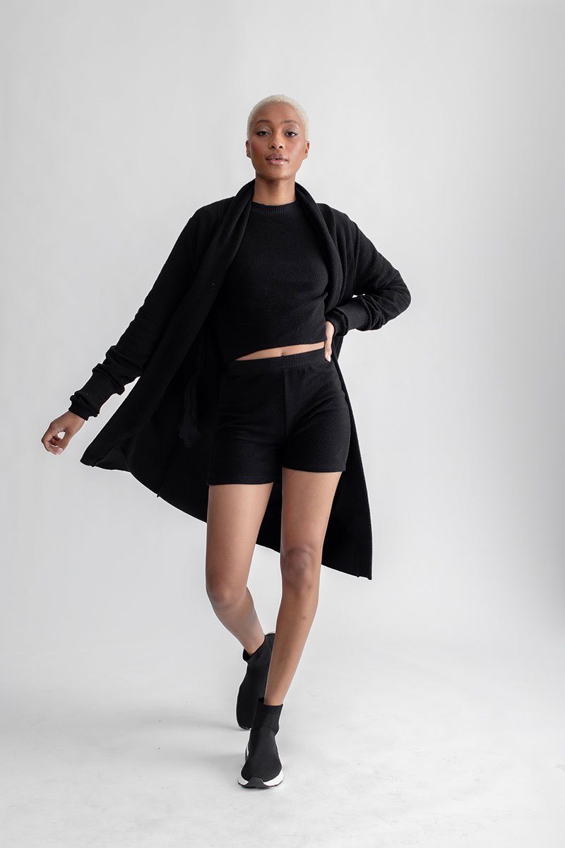 Cozy Long Cardigan Black