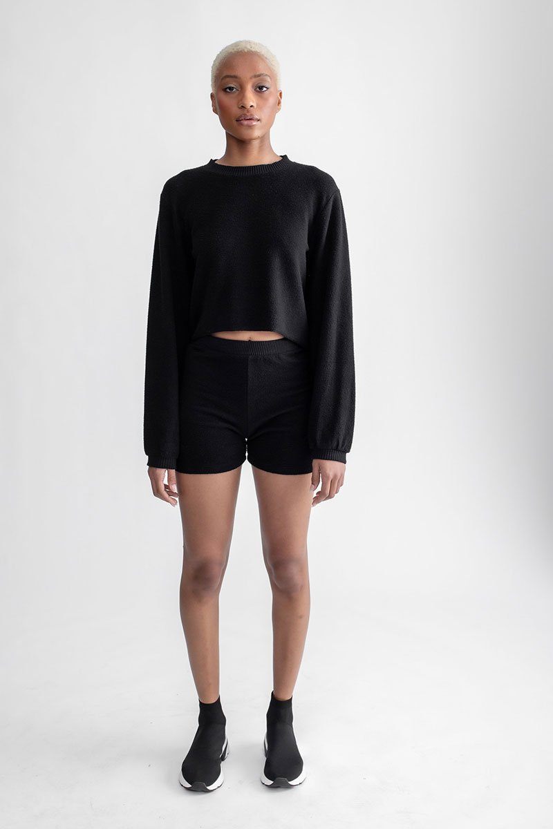 Cozy Long Sleeve Sweater Black