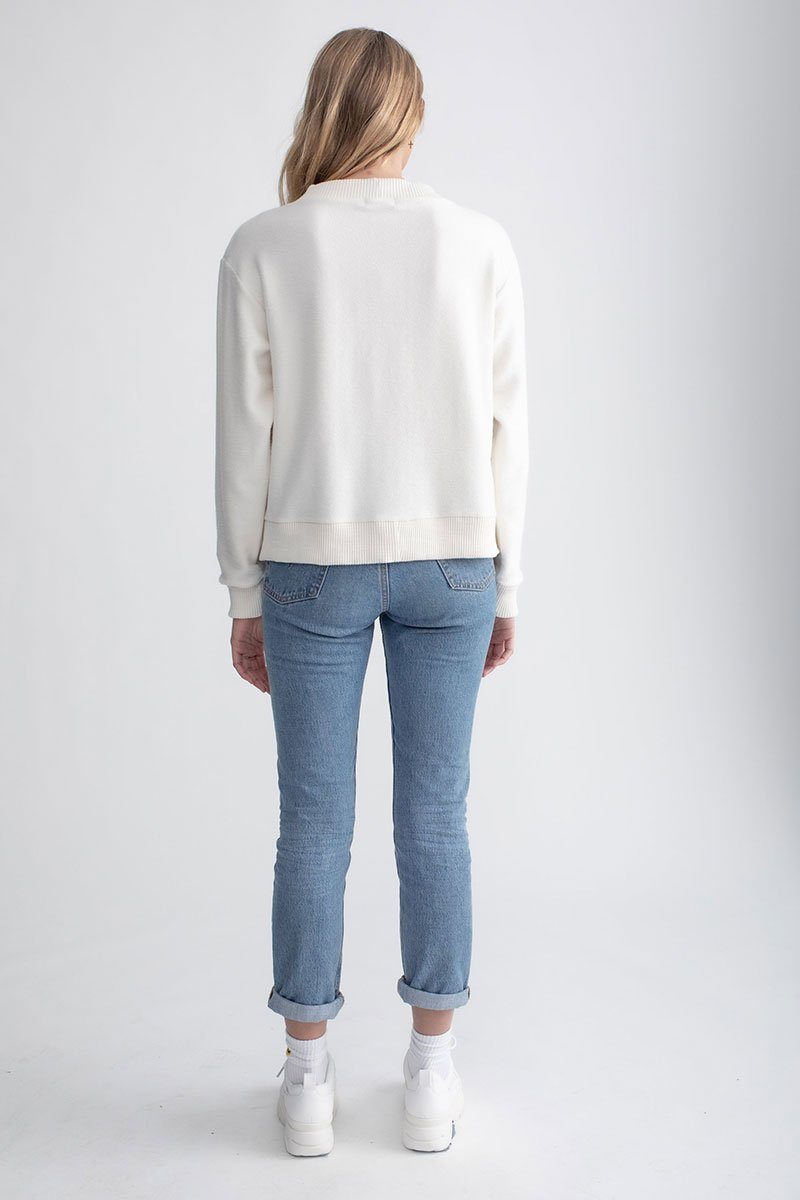 Boyfriend Button Up Cardi Ivory