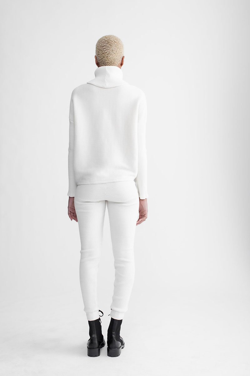 Chunky Turtle Neck Top Ivory