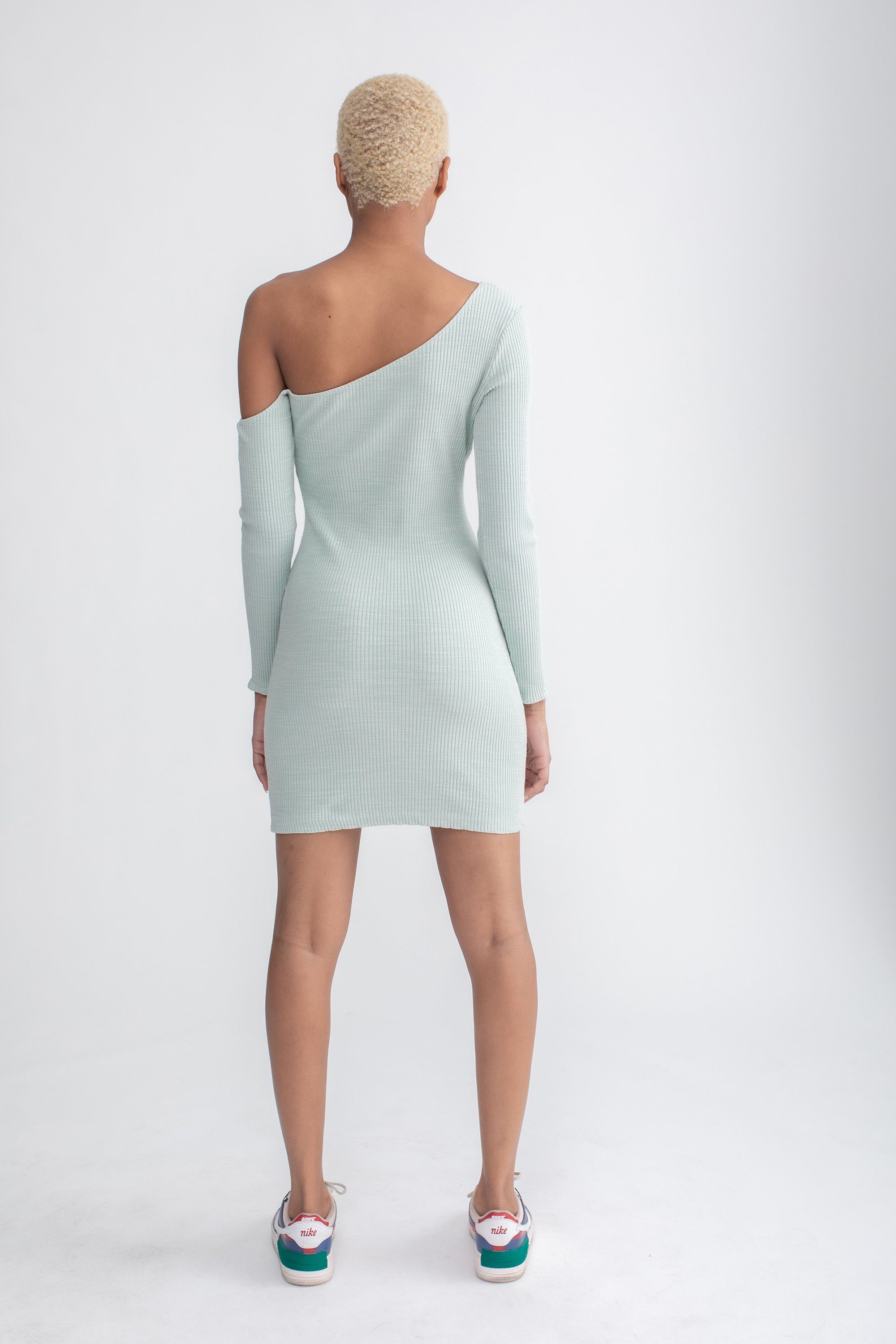 Asymmetrical Button Up Dress Dew