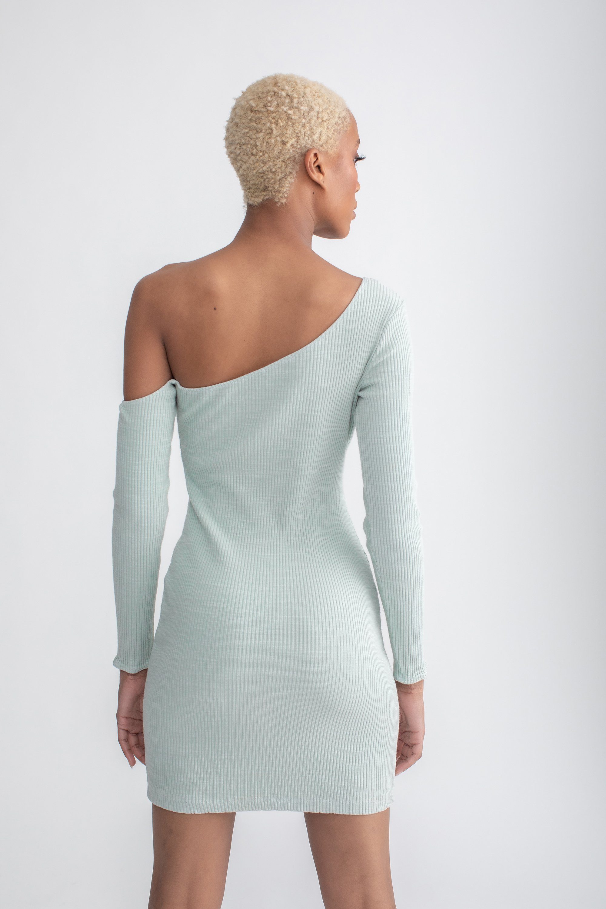 Asymmetrical Button Up Dress Dew