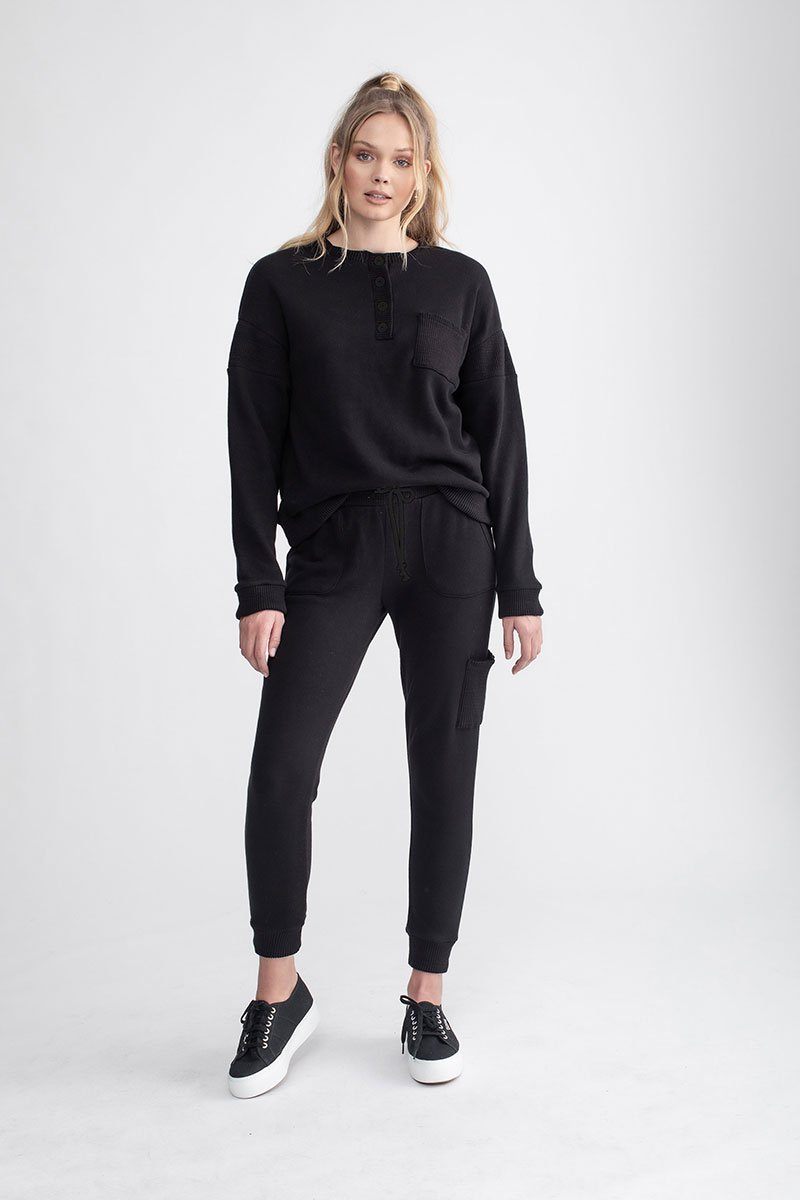 Patch Pocket Jogger Black