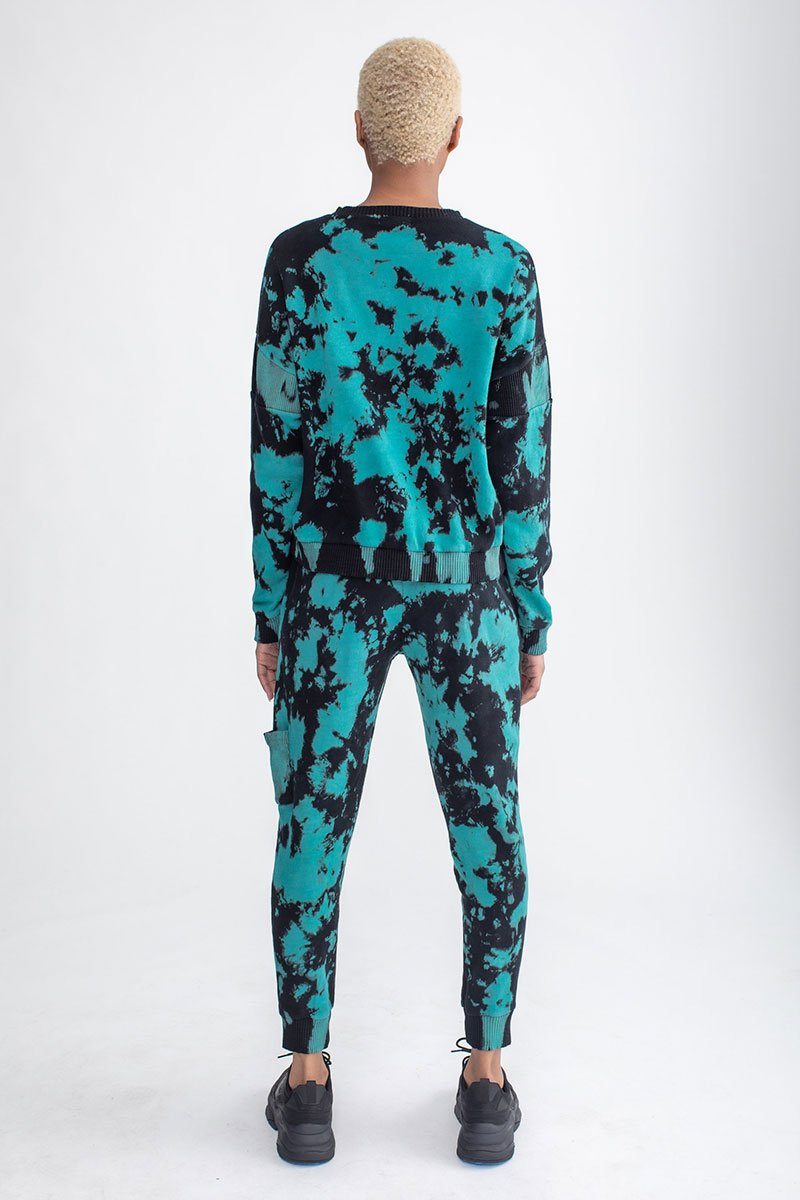 Oversized Pocket Henley Tie Dye