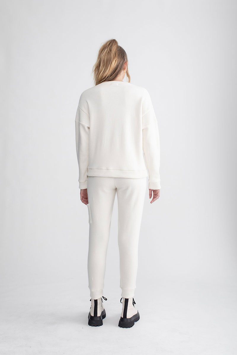 Oversized Pocket Henley Ivory