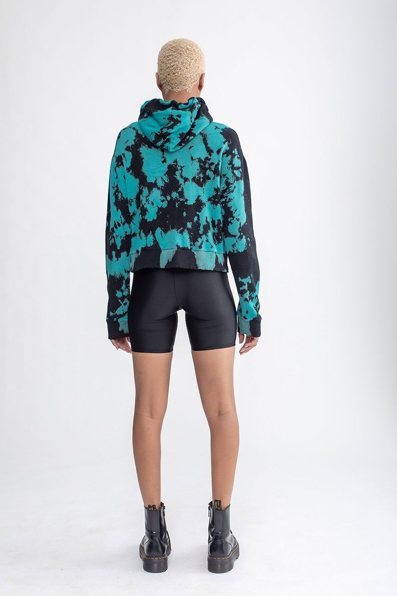 High Neck Hoodie Tie Dye