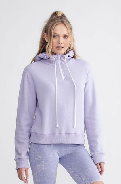 High Neck Hoodie Mod Lilac