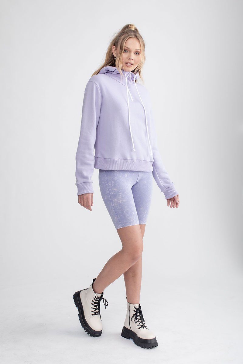 High Neck Hoodie Mod Lilac