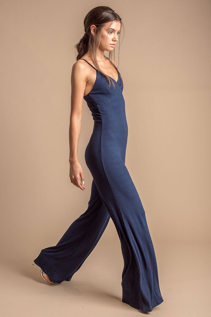 Indigo V-Neck Cami Jumpsuit
