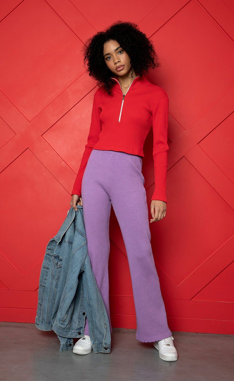 Lavender Wide Leg Pants