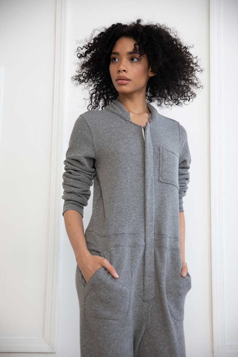 Heather Grey Casual Jumpsuit