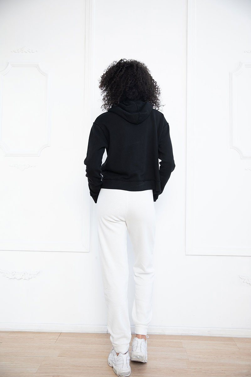 Black Relaxed Hoodie