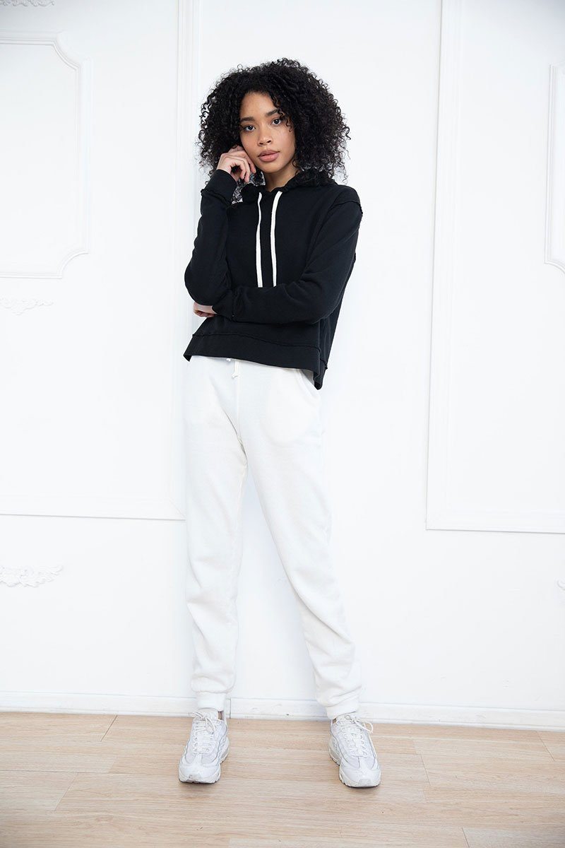 Black Relaxed Hoodie