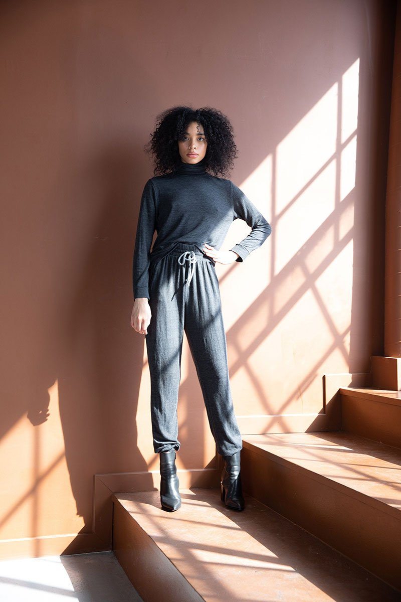 Black Pocket Lounge Pants