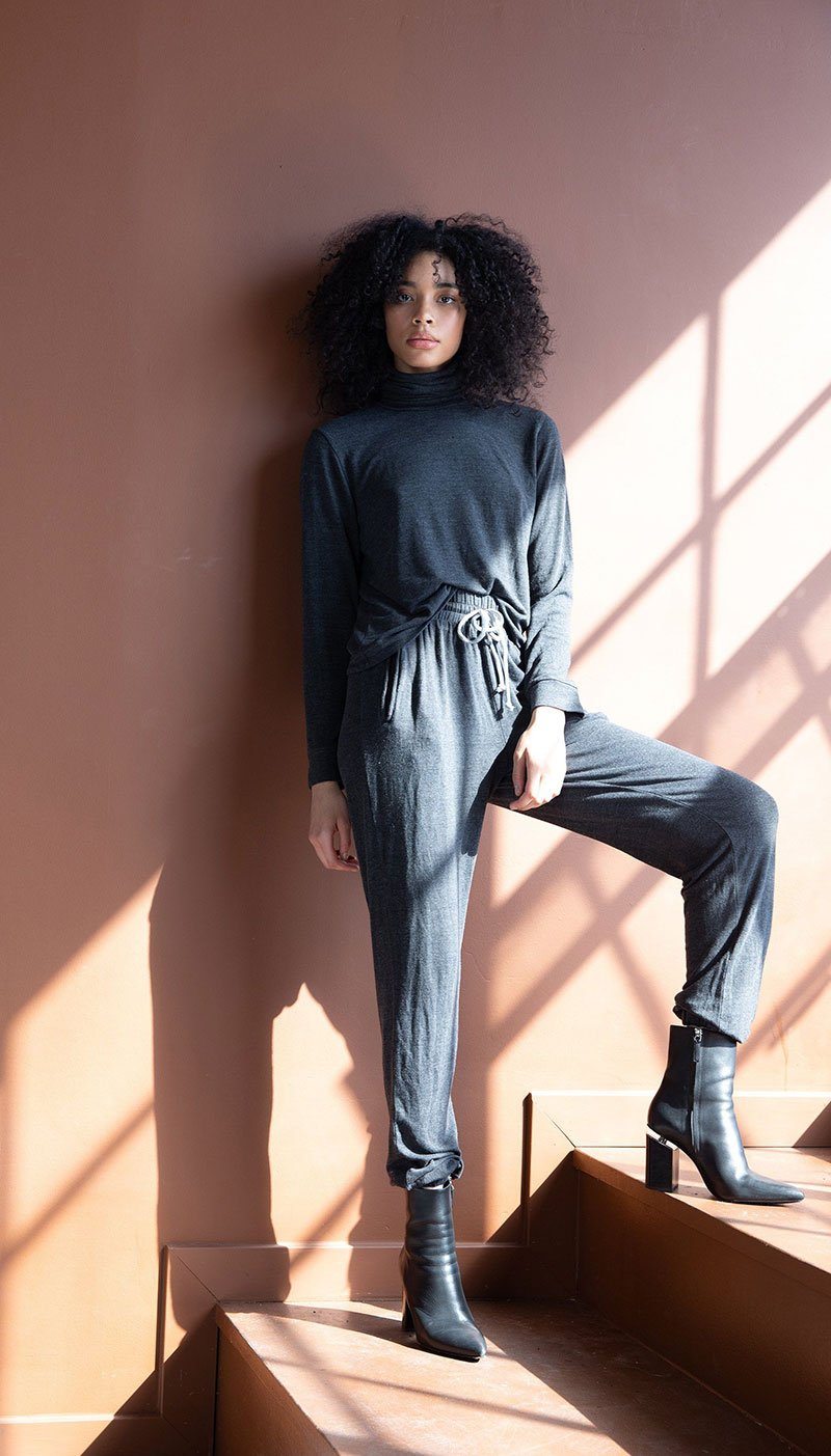 Black Pocket Lounge Pants