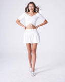 Load image into Gallery viewer, White Flounce Skirt