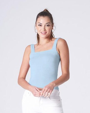 Lt Blue Fat strap tank