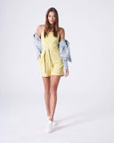 Load image into Gallery viewer, Yellow Belted Romper