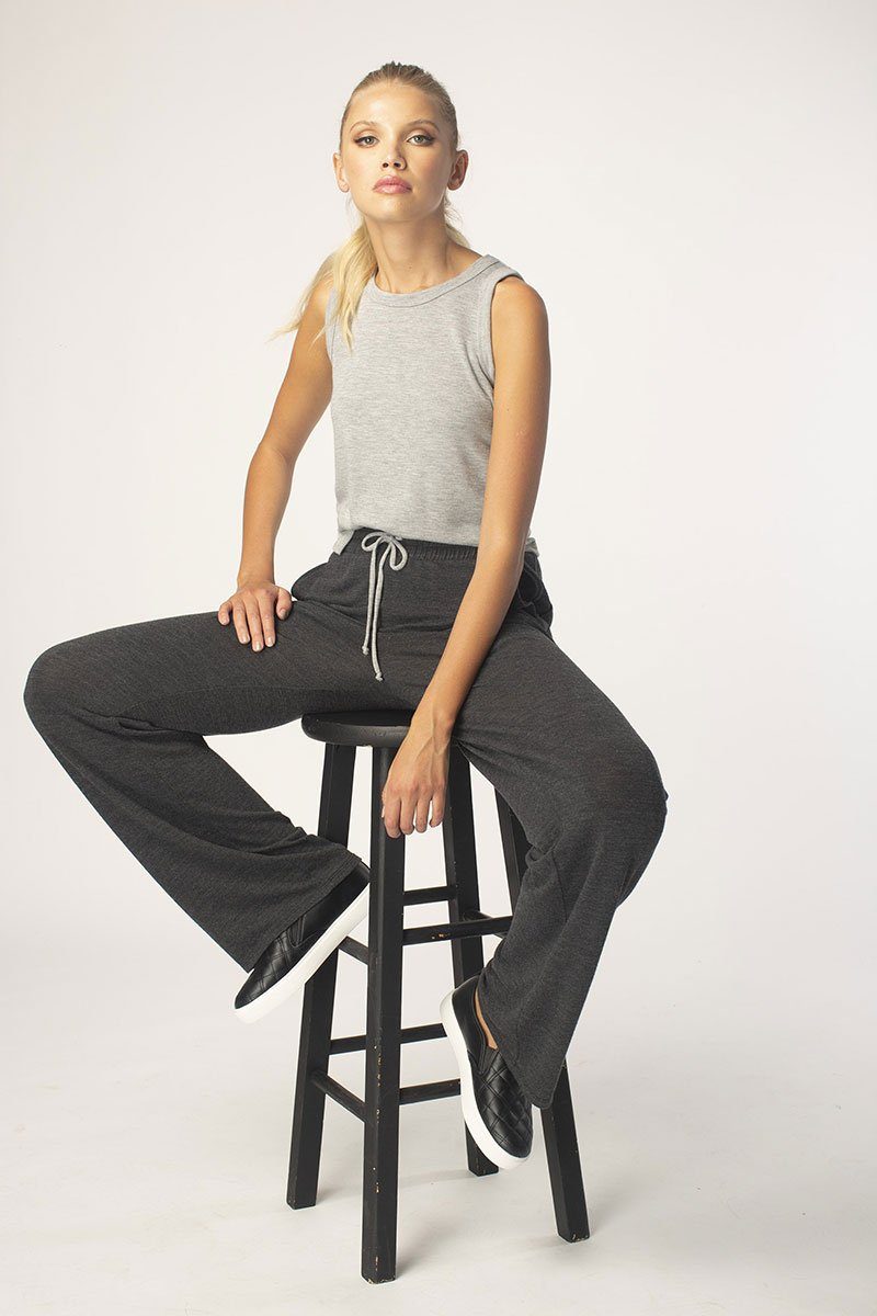 Heather Grey Tulip Muscle Tank