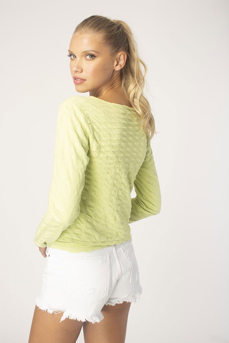 Lima Long Sleeve Tie Front Cardi