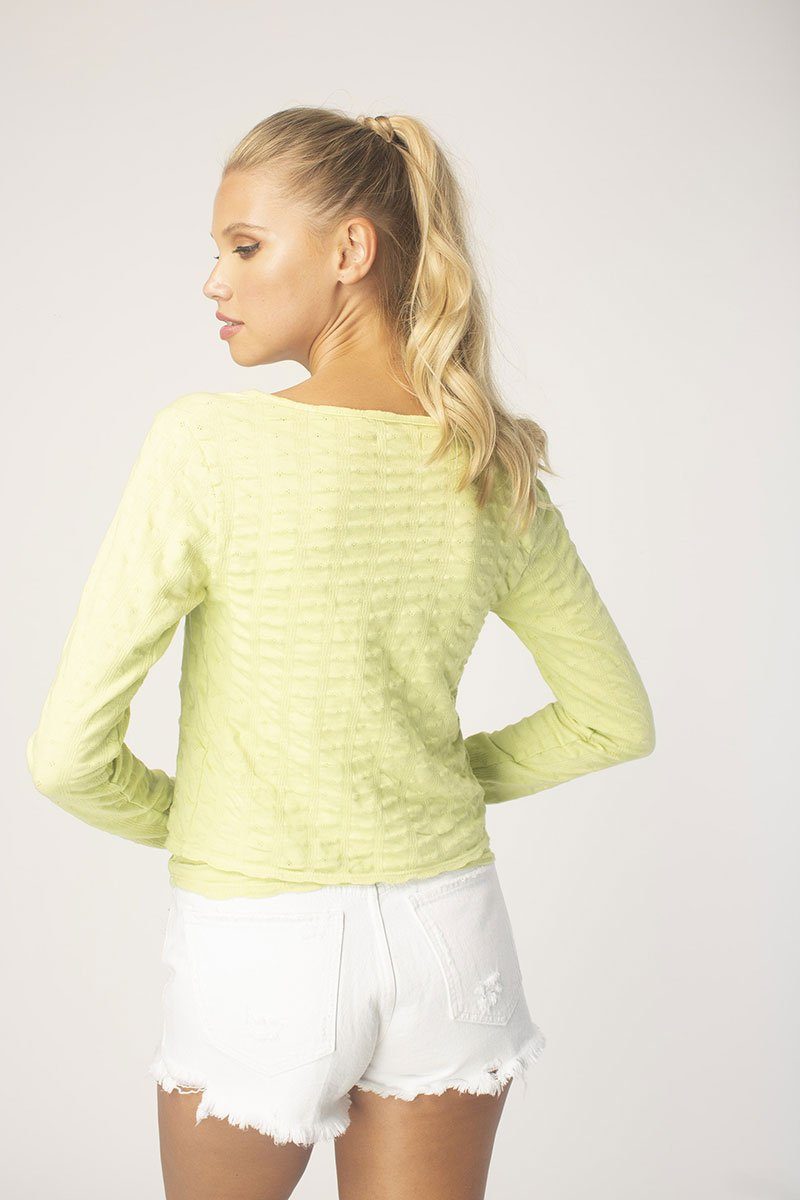Lima Long Sleeve Tie Front Cardi