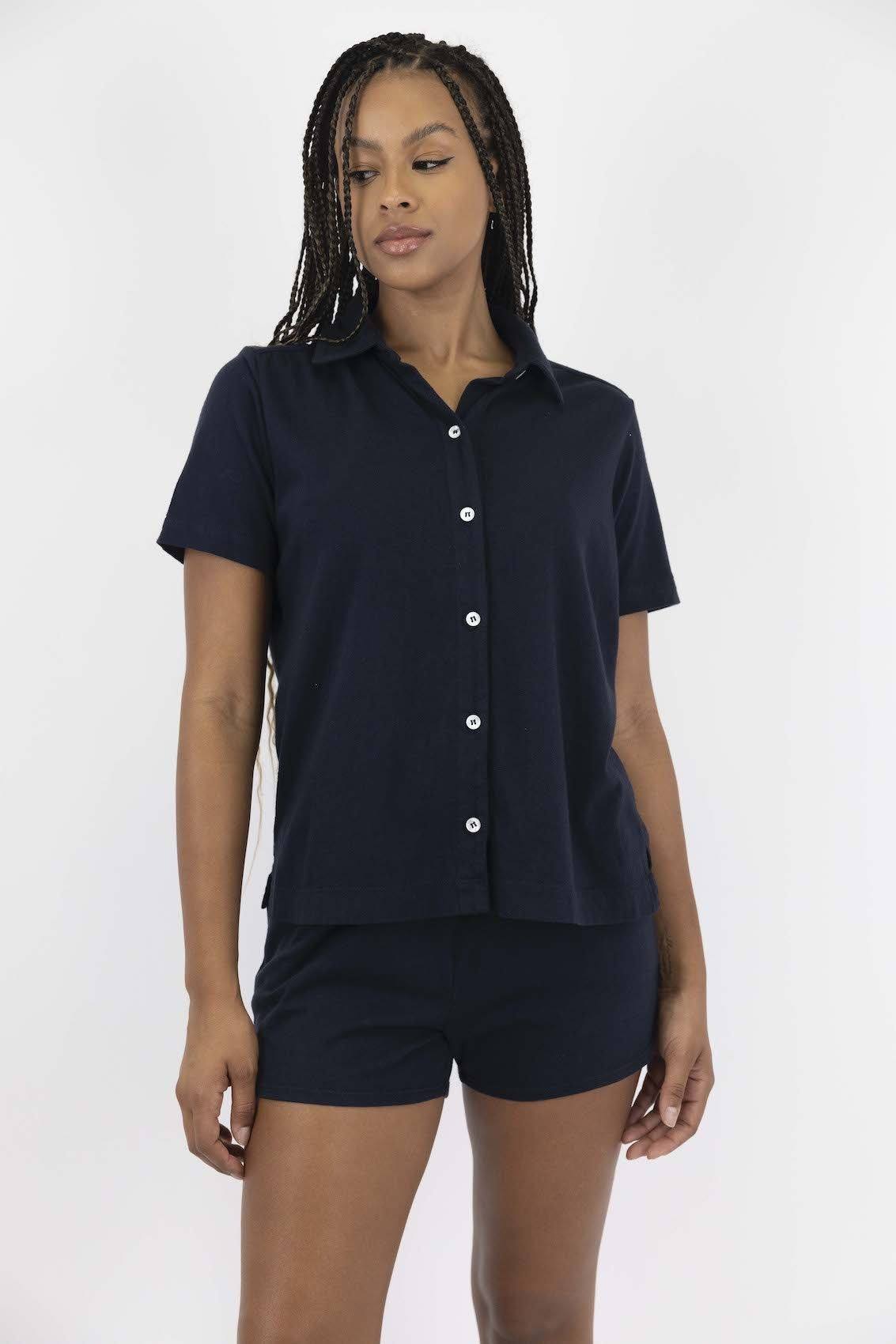 Navy Marina Resort Shirt