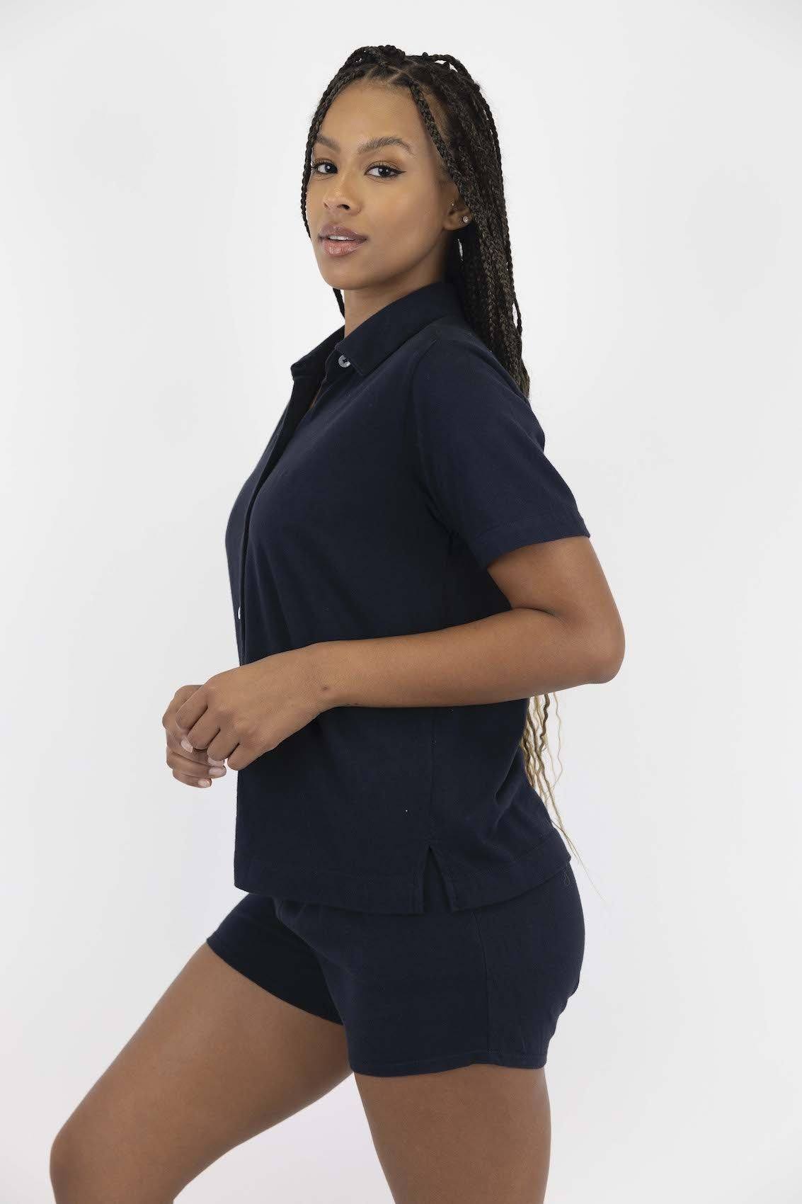 Navy Marina Resort Shirt
