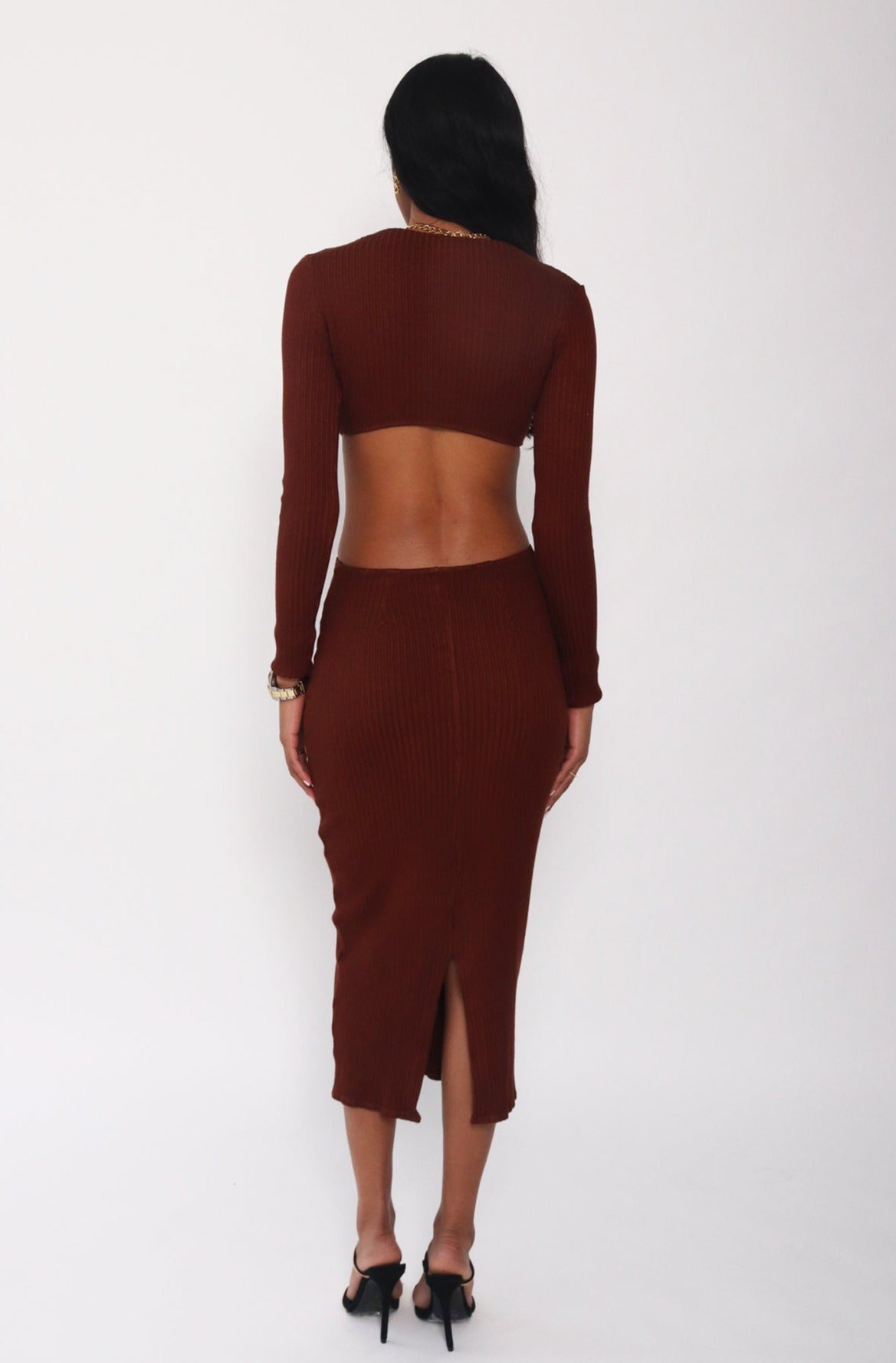 Mocha Cut Out Dress