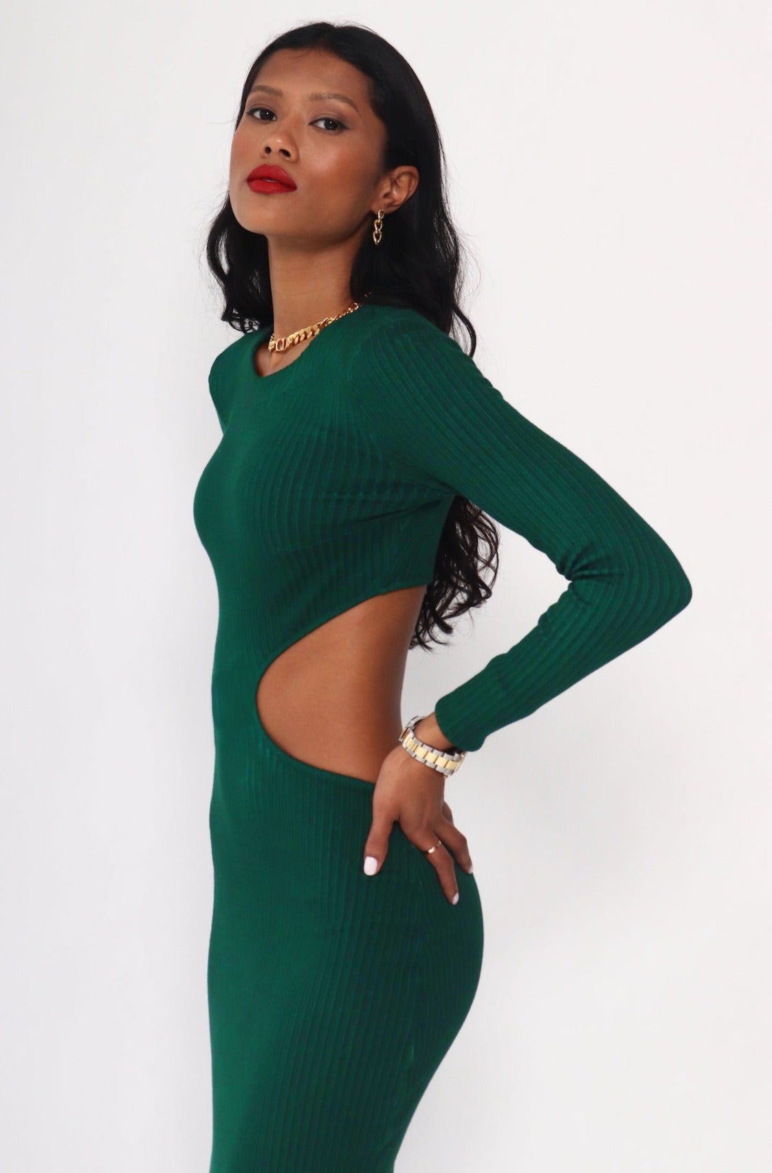 Emerald Cut Out Dress