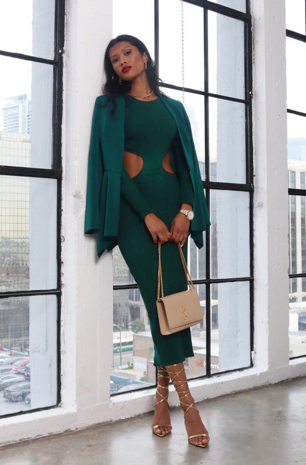 Emerald Cut Out Dress