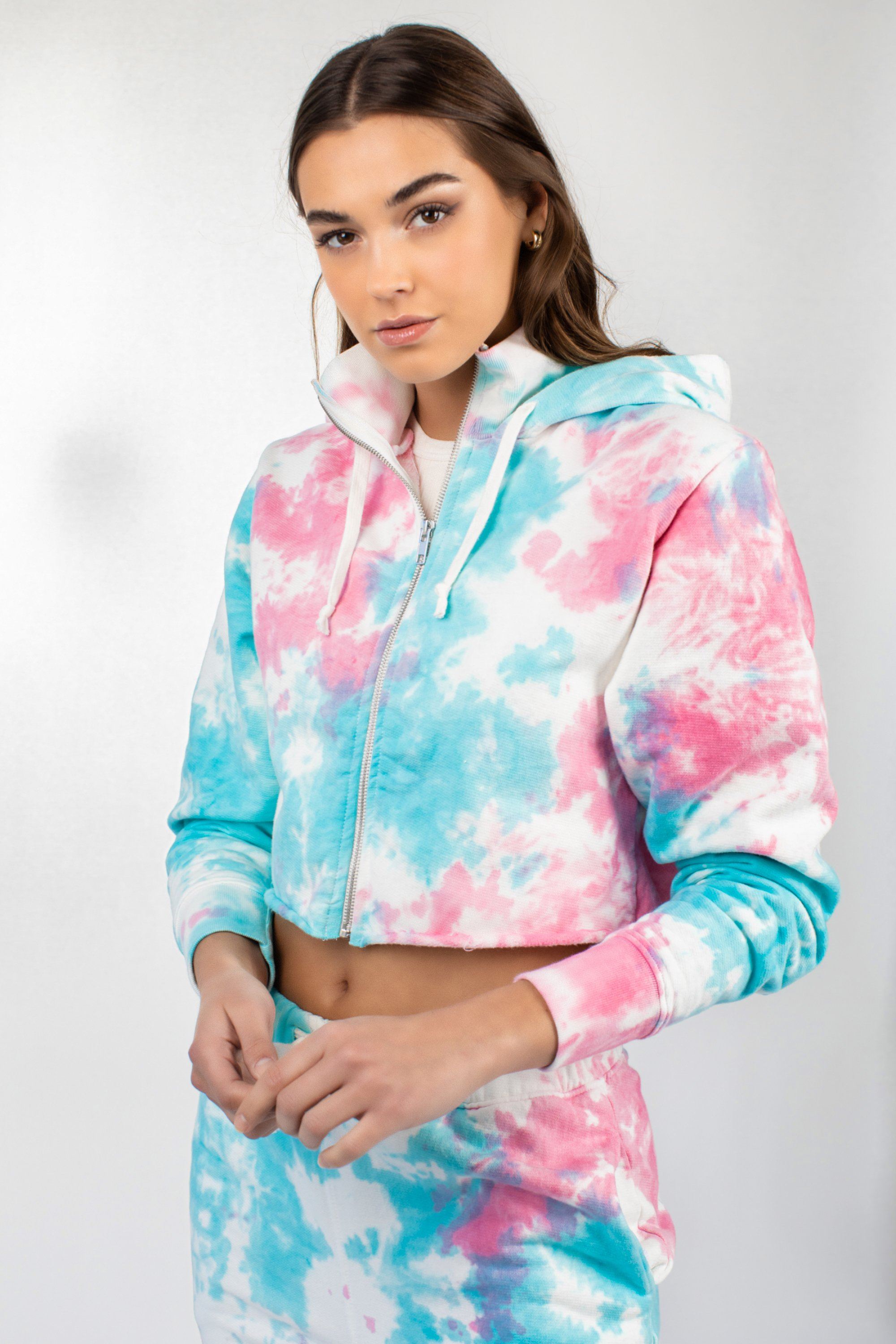 Cotton Candy Tie Dye Zip Hoodie – AMVI Collection