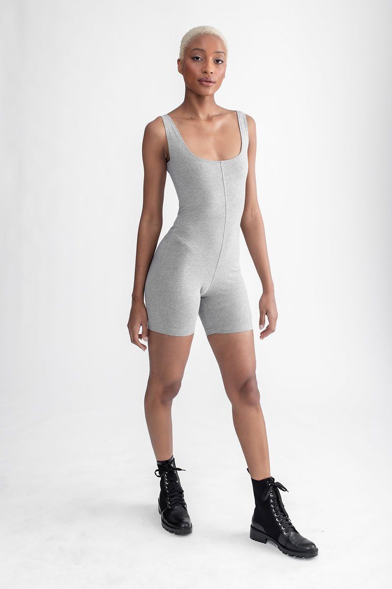 Grey romper shorts on sale